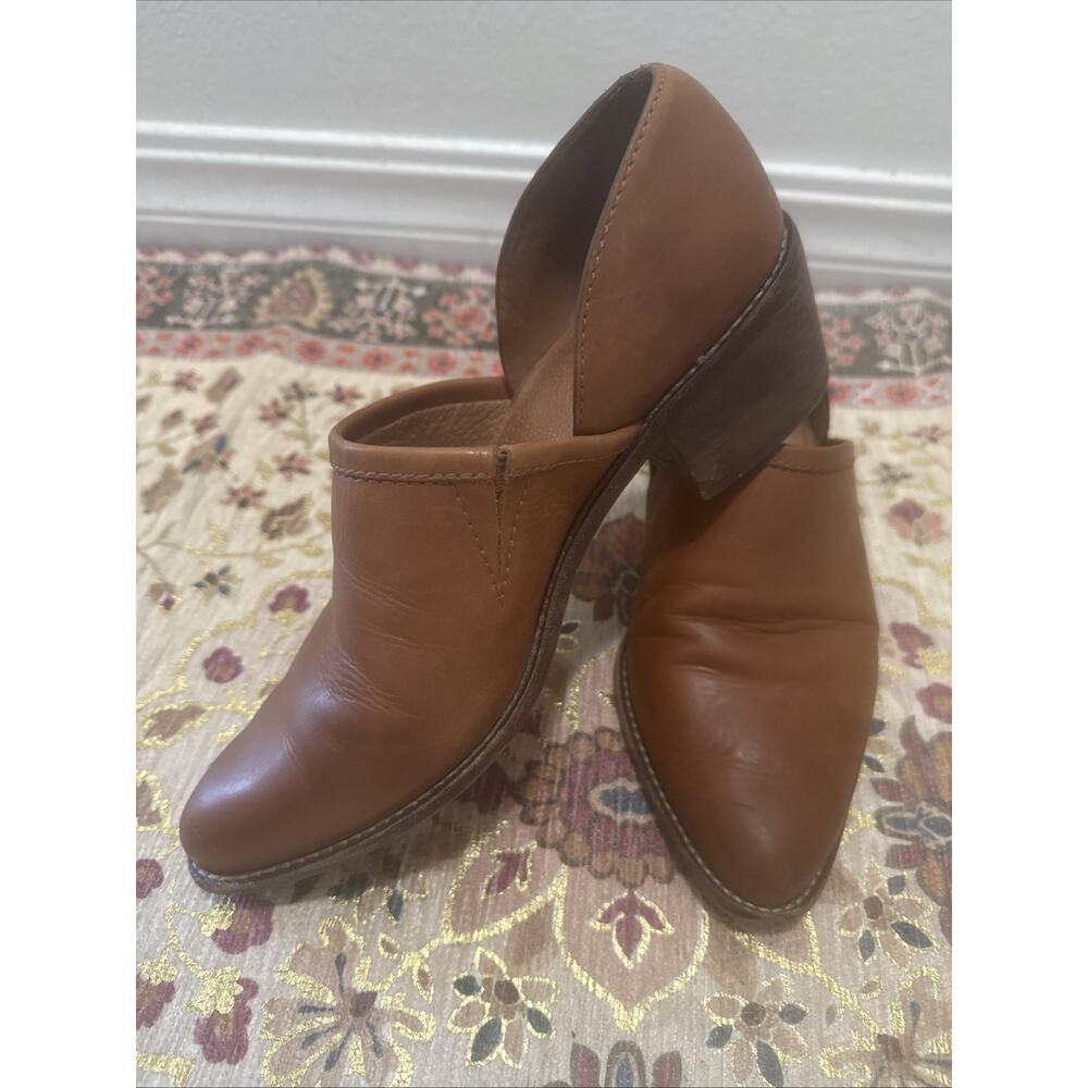 Madewell Brady Low Cut Bootie Womens Sz 8.5M English Saddle Brown Leather Shoes - Picture 4 of 9